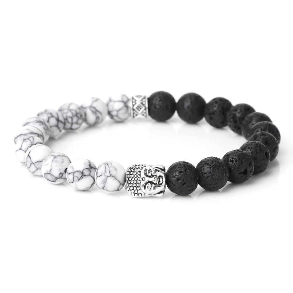 Heren Yoga Boeddha Spacer Kralen Armband - 8mm Ronde Kralen - Nieuwe Collectie