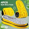 1/1Pcs 1D Sports Insoles Shoes PU Sole Soft Breathable Shock Absorption Cushion Heavy Support Pain Relief Run Orthopedic Insoles