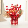 2026 Chinese Wealth Fruit Pot Decoration Chinese New Year Desktop Ornament Spring Festival Gift Decor Blessing Flower Bucket