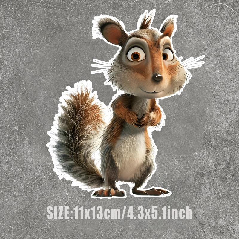 

Симпатичні наклейки з білкою, автомобільні наклейки, атмосферостійкі вінілові наклейки для вікон, вироби на бампері - ПВХ, транспортні наклейки чорний