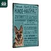 Putuo Decor 1pc German Vintage Metal Sign Wall Art Decor for Home Farmhouse Living Room Backyard Gifts Pet Dog7.9x11.8Inches