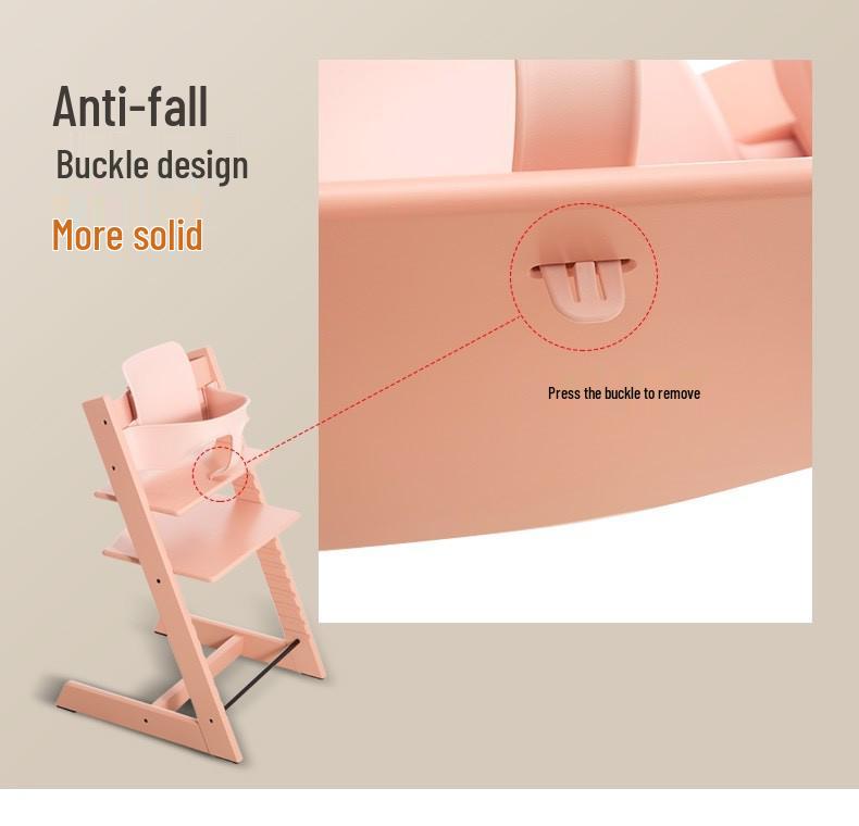 Compatible Children's Solid Wood High Chair Tray & Guard Rail for STOKKE Tripp Trapp, Eco-Friendly, Matches Original Design