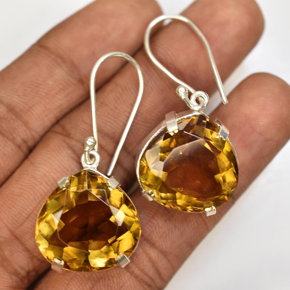 Stunning 70.9 Ct Natural Certified 7 Color Change Alexandrite Pear Earring Pair MY.ER-30-NS