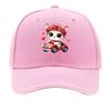 Cute Kitten Driving Red Car Heart Rose Crown Sandwich Baseball Cap Unisex Women Sun Cap Outdoor Workouts Hat