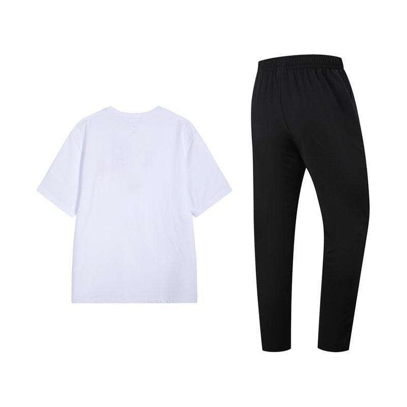 Li-Ning Round Neck Loose T-Shirt Comfortable Long Pants Casual Sports Suit Men suit W877-2+W297-4