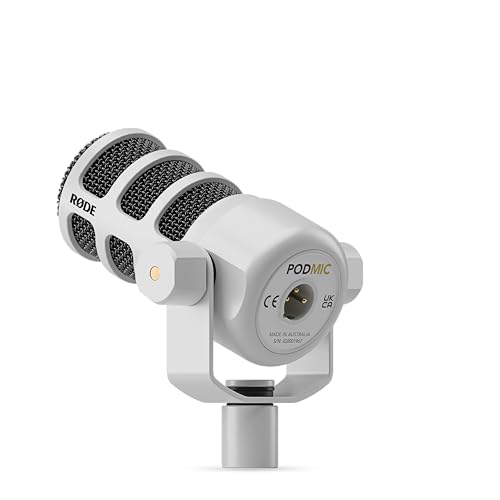 RODE Microphones Podmic Dynamic Broadcast Microphone White PODMICW