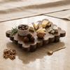 Solid Wooden Storage Tray Decorative Wooden Decorative Pedestal Wooden Plant Stand  Kitchen Display