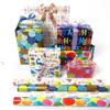 Cartoon Birthday Gift Wrap - Extra Large Sheet with Balloons & Children's Pattern