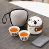 Going Out Express Cup Portable Travel Tea Set Outdoor Portable Camping Teapot One Pot Two Cups Ceramic Gift