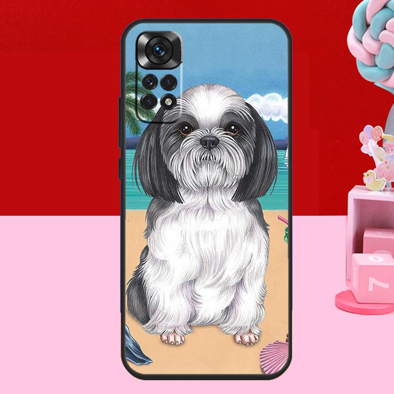Cartoon Shih Tzu Dog Case For Xiaomi Redmi Note 13 12 11 10 14 15 Pro Plus Redmi 15 C 14C 10C 12C 13C Soft Cover
