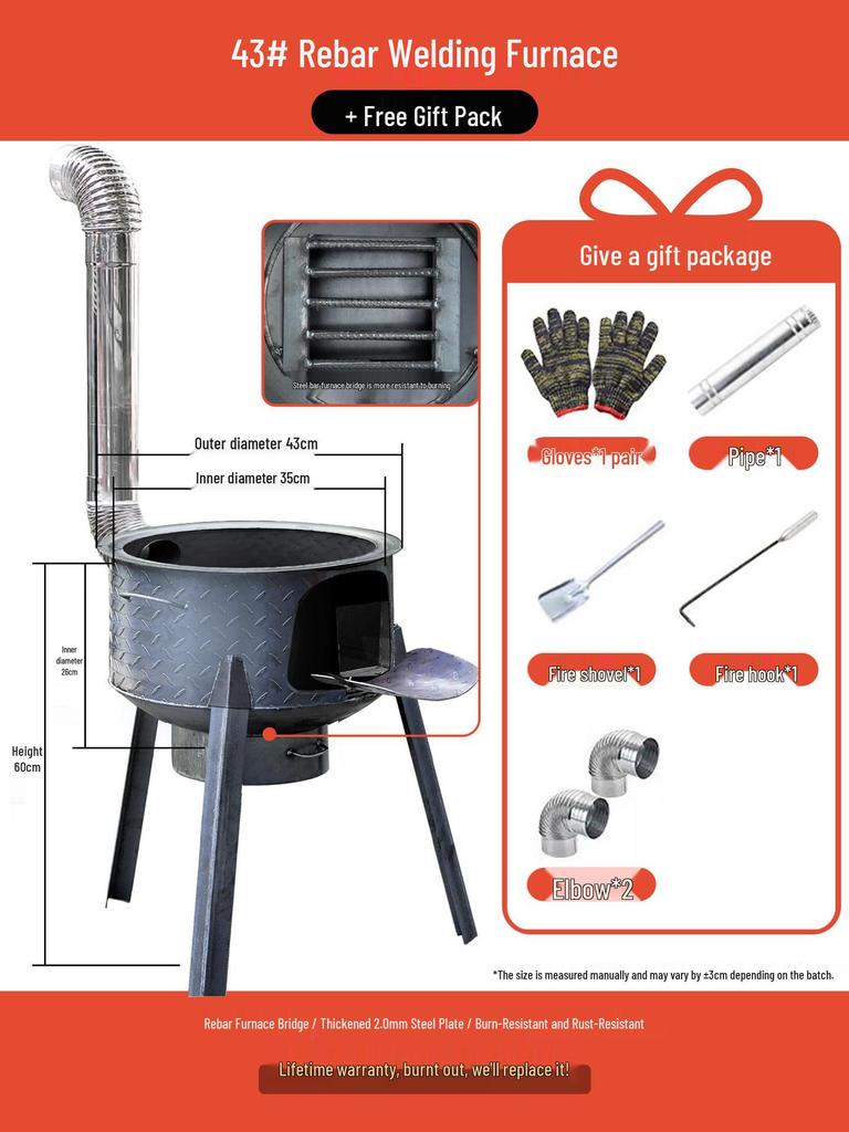 Portable Firewood Stove for Rural Home Use: Efficient Heating for Large Pots
