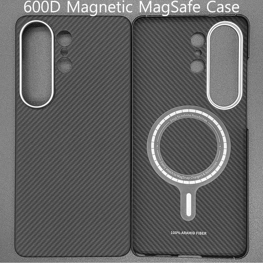For Samsung Galaxy S26 Ultra S26 S25 S24 Aramid Carbon Fiber Case Magnetic Case Armor Protective Cover Blue Milky Way Galaxy