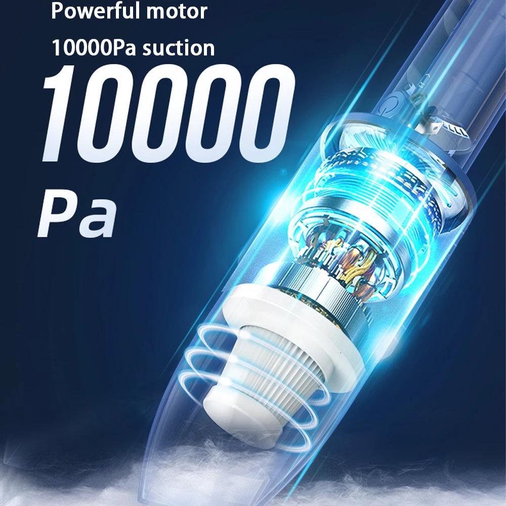Car Mounted Vacuum Cleaner, Wireless Charging, High-power, Strong Suction, Dual-purpose Small Car Vacuum Cleaner for Household U