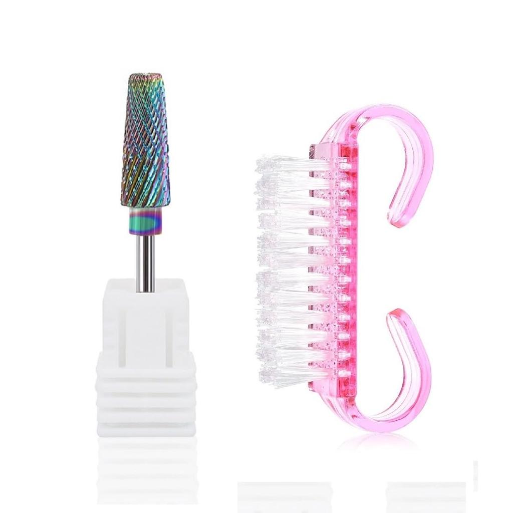 Nail Drill Bit Universal Nail Bit Remover 5in1 Tungsten Carbide Taper Cross Cut QT-153 (Aurora)