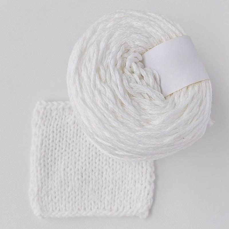 50g/Ball Colorful Flat Ribbon Yarn 1.8mm Hand Woven Hollow Gradient Cotton Yarn DIY Woven Shawl Sweater Scarf Handbag Thread