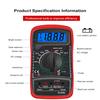 XL830L Multimetru digital portabil LCD Iluminare din spate Ampermetru portabil AC/DC Voltmetru Ohm Tester de tensiune Contor Multimetro