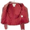 CHANEL 2001 High Summer P17886 Red Goatskin Camellia Lining Leather Jacket Jacket 38 RedUsed