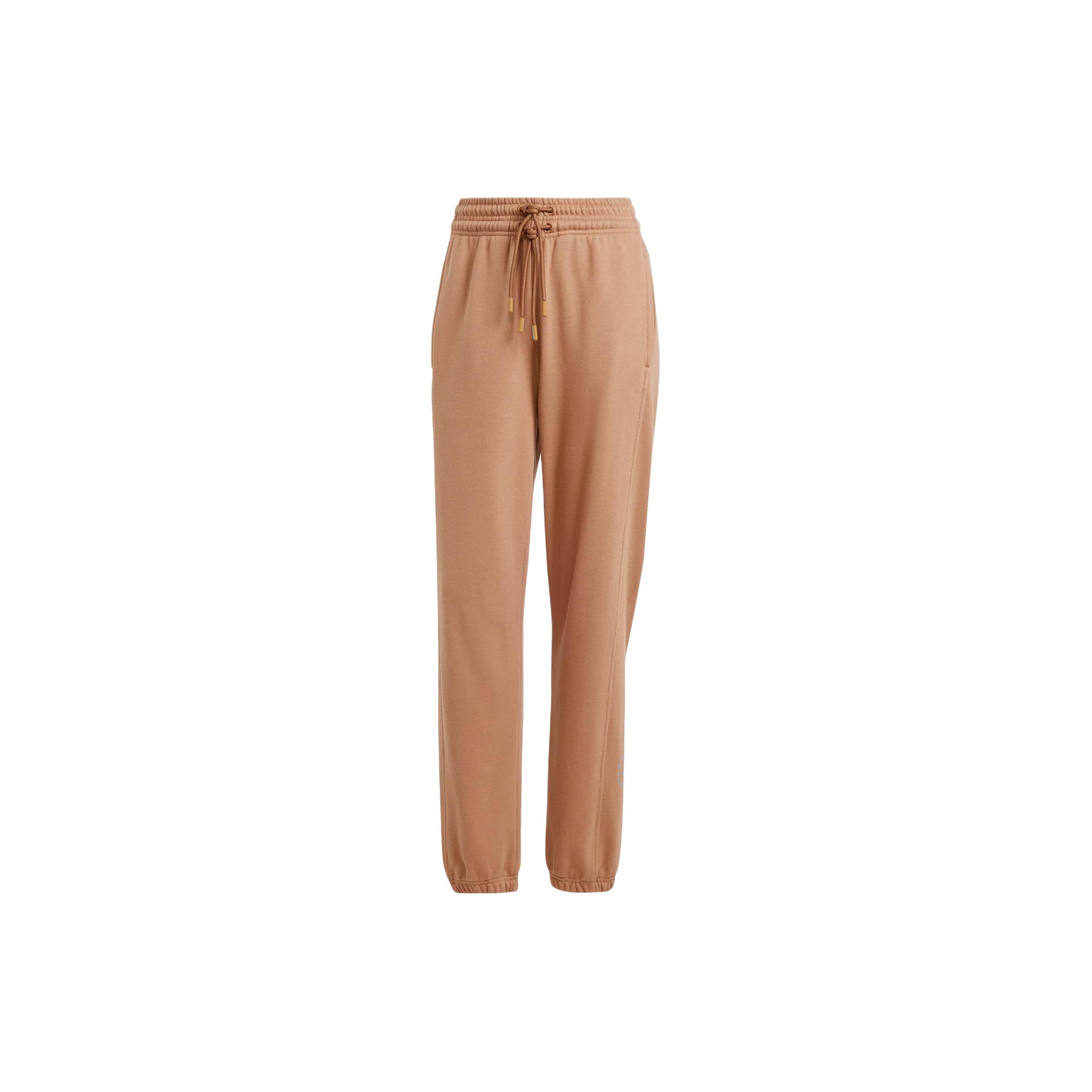 Adidas X Stella McCartney Logo Printed Regular Sweat Pants Soft Daily Casual Loose Trousers Women Brown IU0875 L