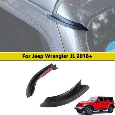 Soft Top Hardtop Rain Gutter Extensions Water Rain Diverters for Jeep Wrangler JL JLU Sahara Rubicon 2018-2026 Accessories