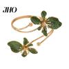 Oberarm Manschette Blumenarmband Damen Verstellbar Offen Feminin Armreif Armband Handgelenk Schmuck für Party Hochzeit Urlaub Metall