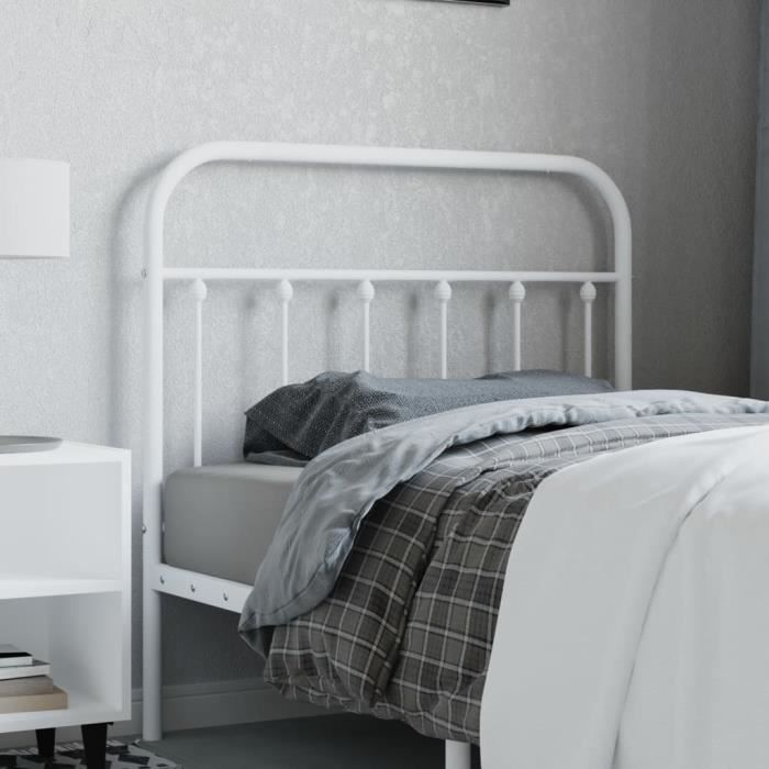 VidaXL White Metal Headboard 100 Cm 352656