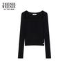 Teenie Weeniebearnova 2025 Autumn Women's Stylish Off-Shoulder Sweater