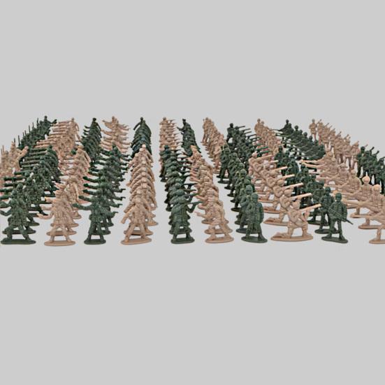 360Pcs 1:72 Scale Soldier Model Army Men Toy Soldiers Battle Scene Playset War Games Toys for Children