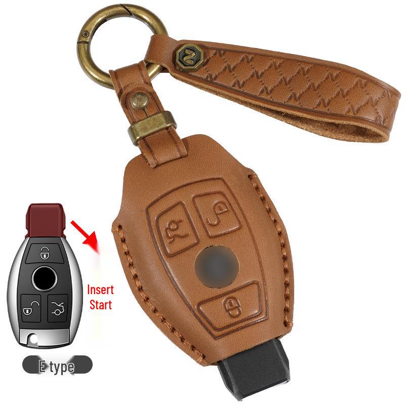Mercedes-Benz Genuine Leather Key Case for C260L/E300L/GLC300L/A200L/GLE/GLB/GLA Models