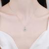 Bague Ringen Solid Real 1 Carat Heart Cut Moissanite Pendant Necklace For Women 925 Sterling Silver Sparkling Wedding Party Fine Jewelry