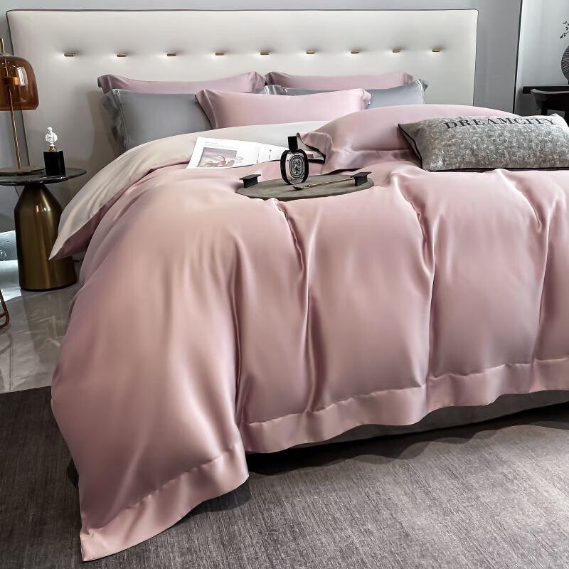 PLOVER Tencel Satin 4-Piece Bedding Set