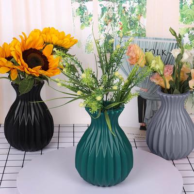 Vase im nordischen Stil, Kunststoff, hydroponischer Blumentopf, Pflanzgefäß, dekoratives Vasen-Ornament, Blumenarrangement, Heim, Tisch-Knospenvase, Dekor