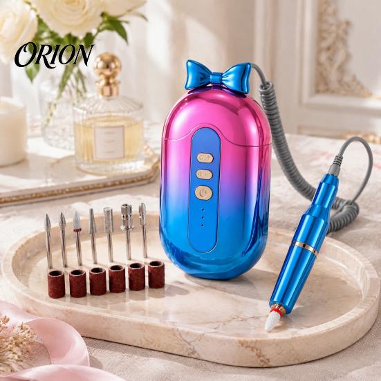 Cordless Nail Polishing Pen Electric Drill Machine with Bit Storage Case, 17000RPM Portable File Tool Kit for Trimming, Professional Manicure Pedicure