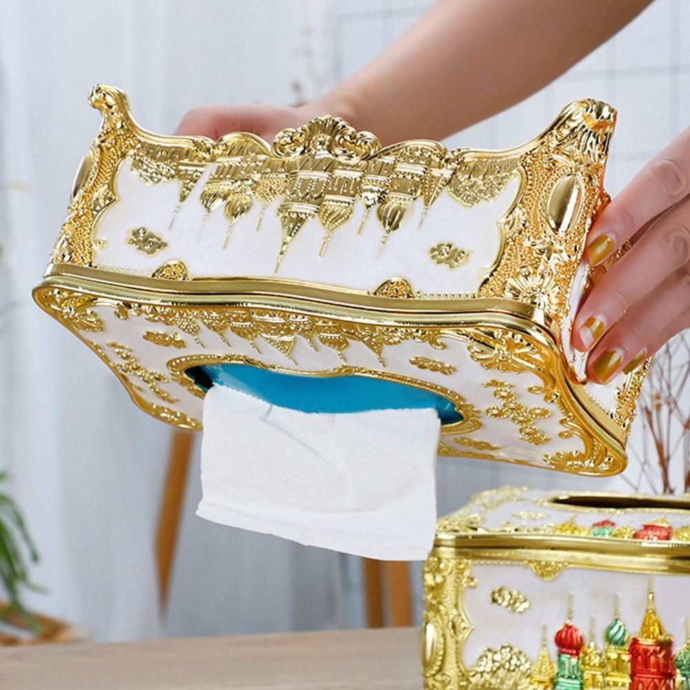 Style Bathroom Kitchen Napkin Paper Boxes Desktop Paper Towel Rack Storage Case Hotel Tissue Box