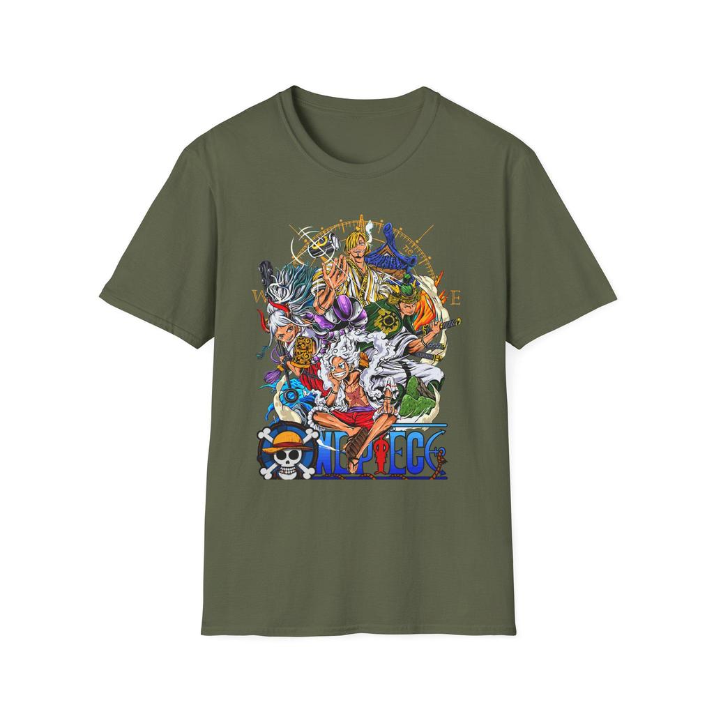 2026 Summer ONE PIECE Retro Cosplay Tshirt Unisexs Oversize Casual Cotton Printed Shortsleeved Unisex Childrens Sports Shirt