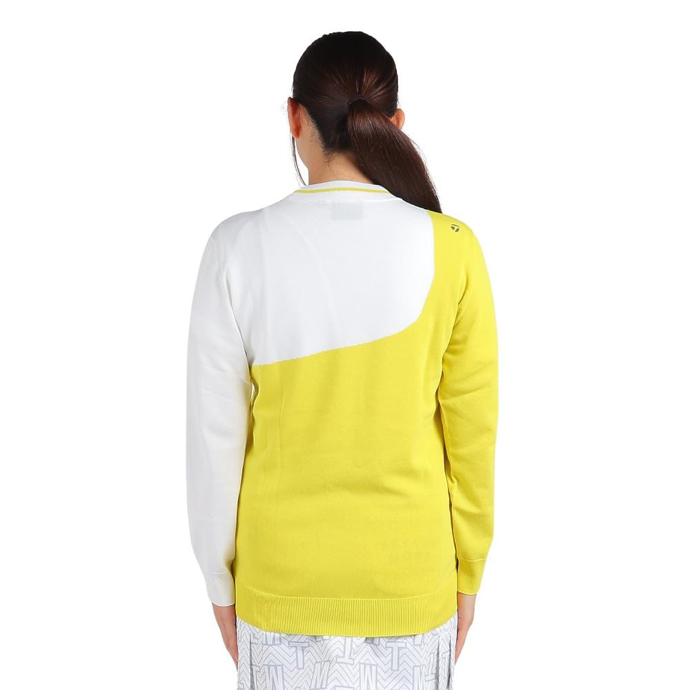 TaylorMade Asymmetrical Mock Sweater, Yellow, Size L, Women's, 2023FW, TL118