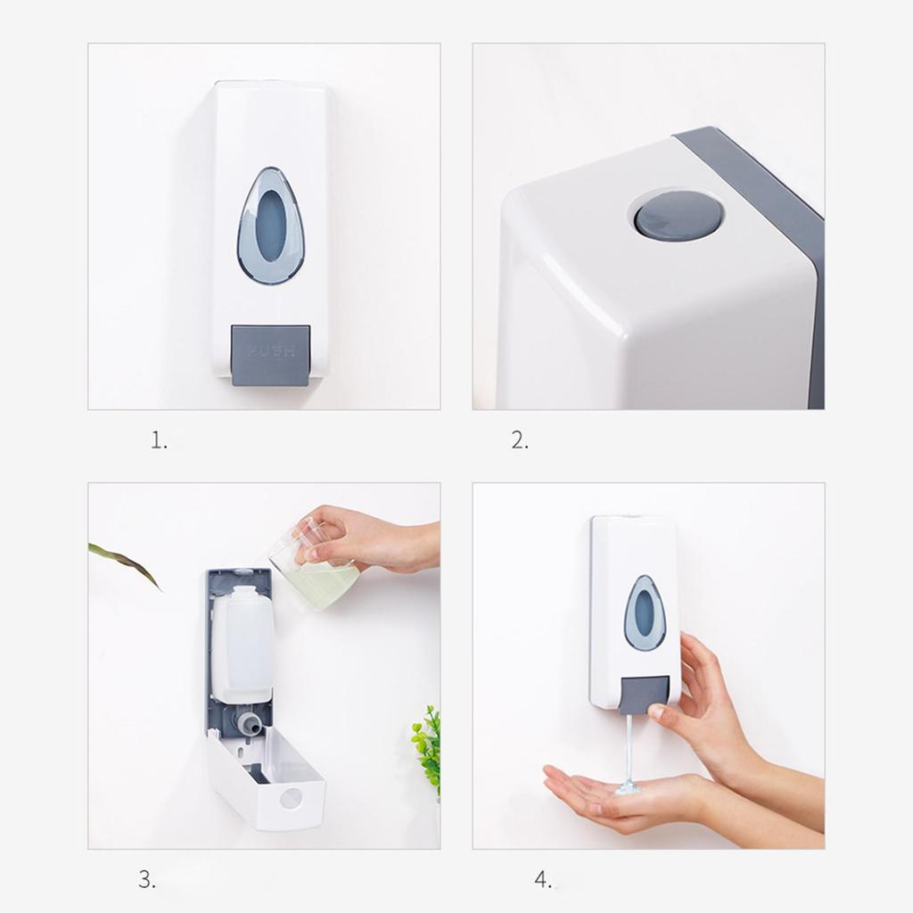 600ml Soap Dispenser Wall Mounted Shampoo Bottle, Hand Wash, Shower for Commercial