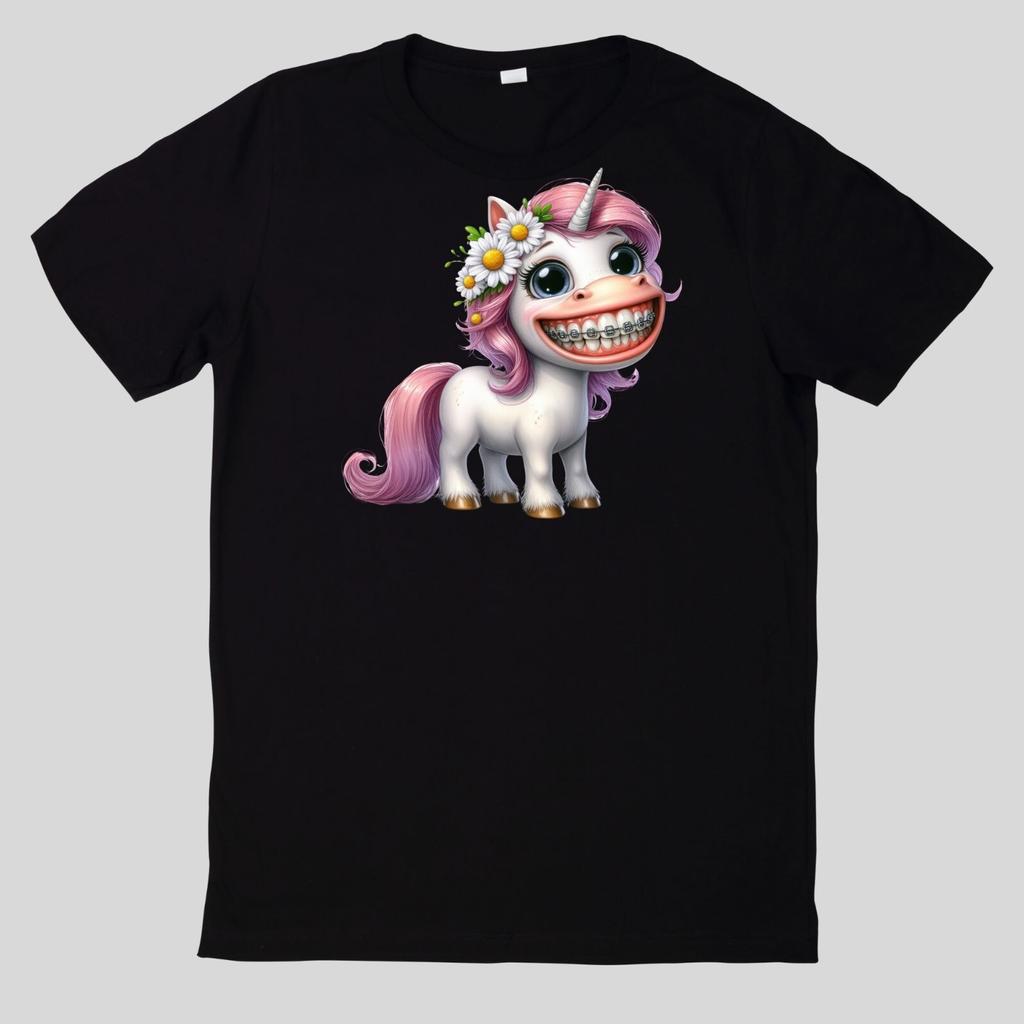 T-Shirt Funny Animals with Braces Cotton Fun Jokes Funny CartoonWill Open In a New Window or Tab