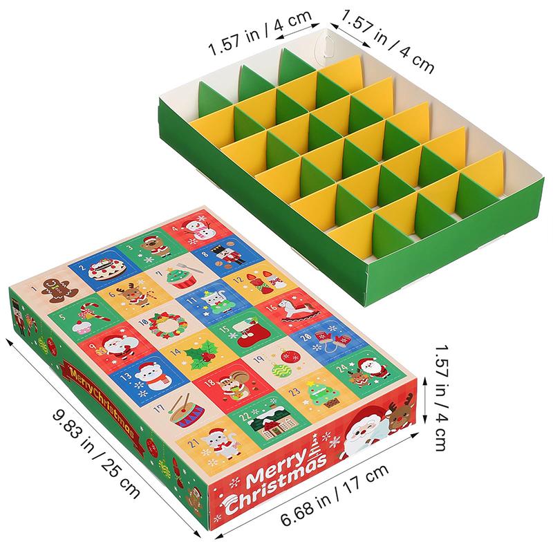 5PCS Candy Bag Cute Packing Box Surprise Christmas Countdown Packaging Boxes DIY Blind Box Packaging Advent Calendar Christmas