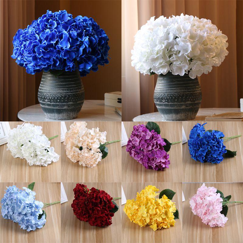 Lifelike 5 Heads Artificial Hydrangea Bouquet Perfect For Home And Wedding Decorations