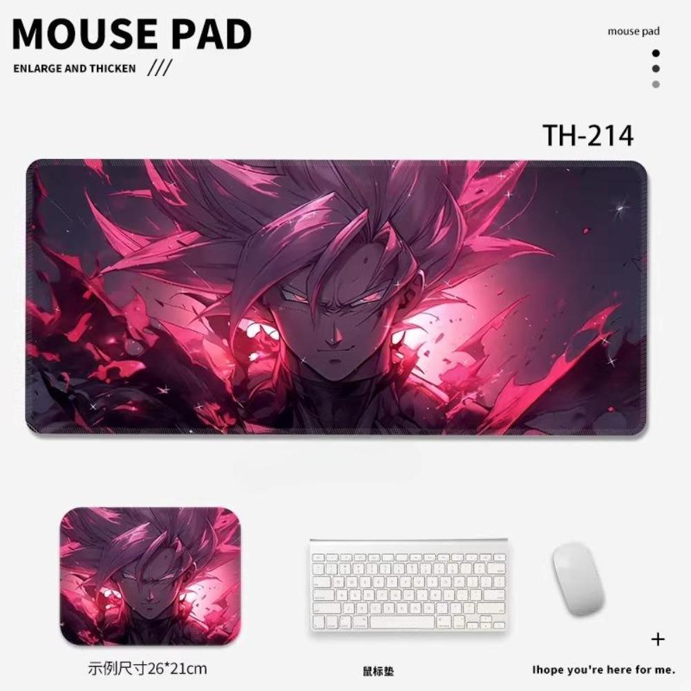 2D Cosplay Leather Mouse Pad Dragon Ball Anime E-sports Game Mouse Keyboard Table Pad Boys Advanced Non-slip Waterproof Mouse Pad
