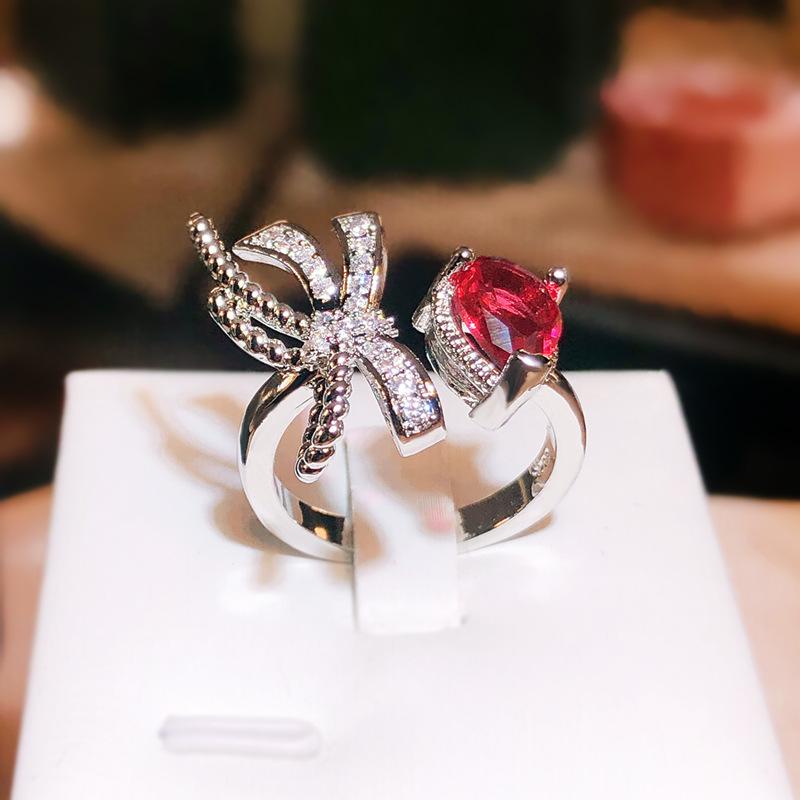 European and American Hand Jewelry Personalized and Fashionable Colorful Zircon Ring for Women