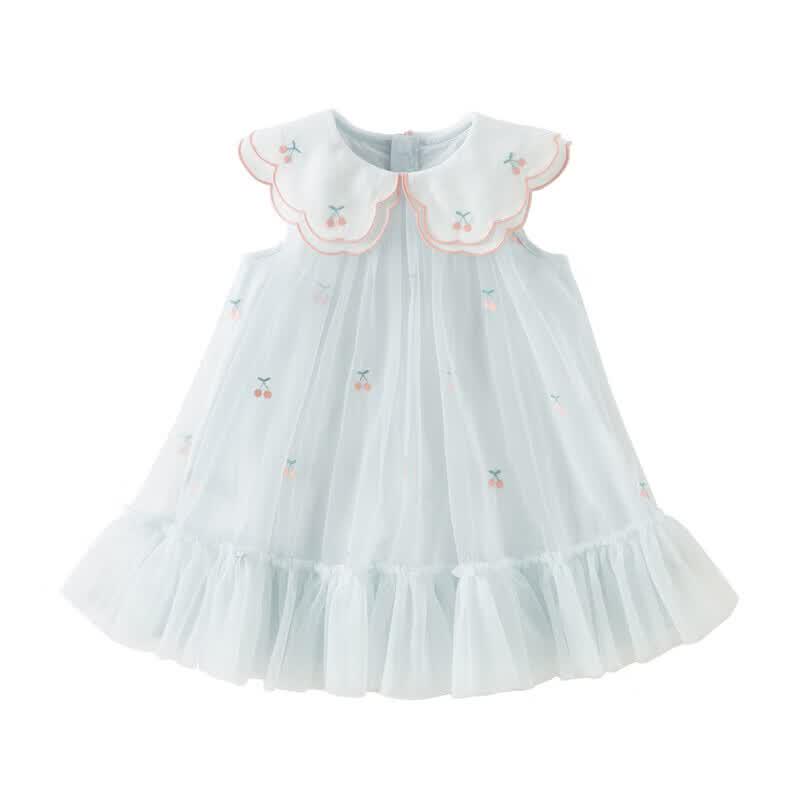 DAVE & BELLA Girls' Summer Mesh Princess Dress