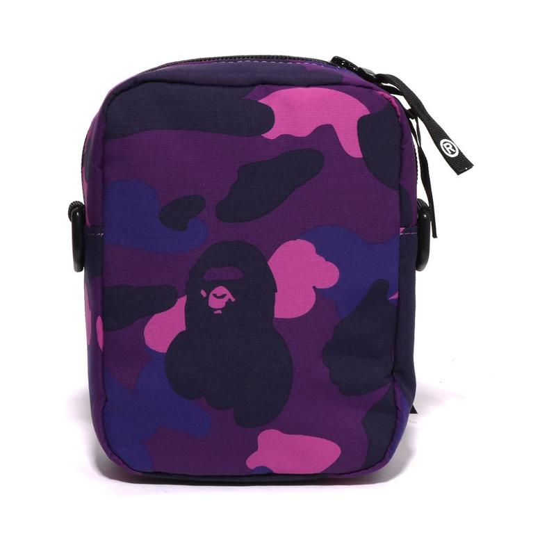 A Bathing Ape Shark Camouflage Fabric Crossbody Bag Men bags Dark-Blue Purple Red 0ZXBGM002901P