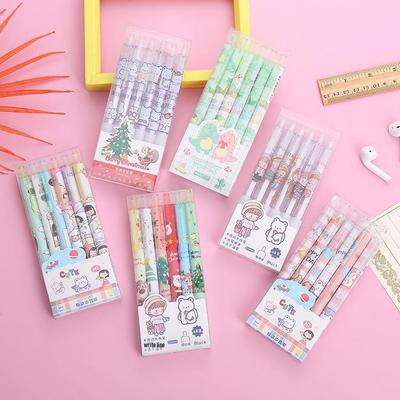 Χαριτωμένο Στυλό Gel Κινουμένων Σχεδίων - Συσκευασία με Κουμπί, Σταθερά Σπουδών & Γραφείου