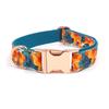 Rose Gold Hawaiian Print Dog Collar & Leash Set - Engravable
