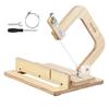 Soap Cutter, 0-2 Inch Adjustable Thickness, Wood Soap Slicer with Stainless Steel Adjustable Wire Tension, with Extra Wires, Multi Handmade Cutter for