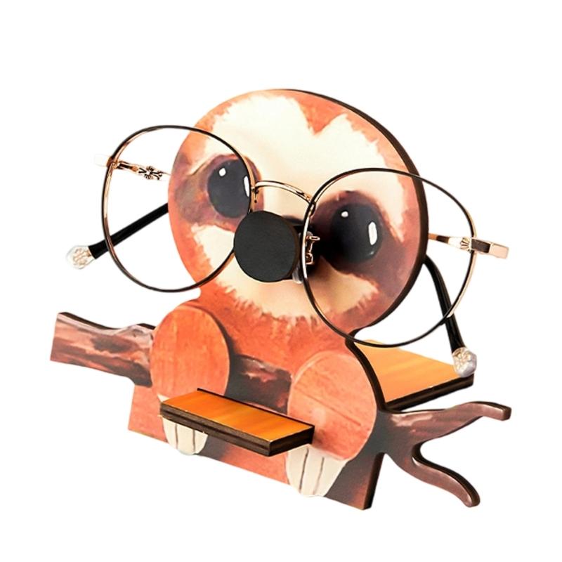 Natural Wood Phone Stand and Glasses Storage Environmental Friendly Dense Plan Easy Assembly Denial Equipment Required