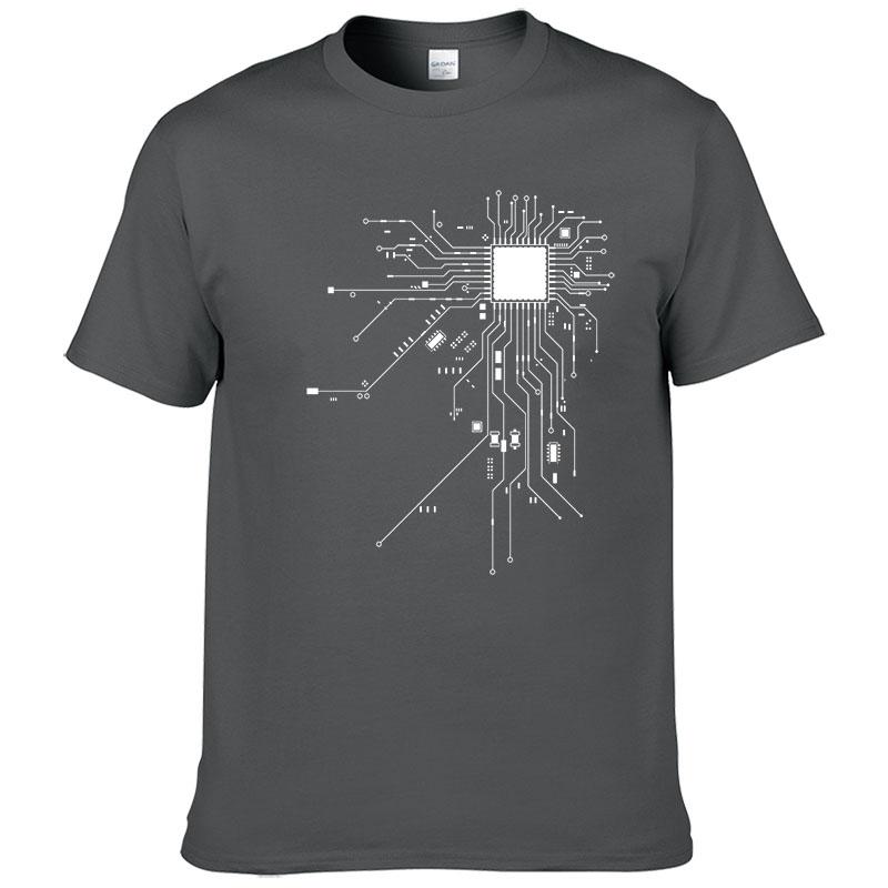 Tricou Bărbați Inimă Nucleu CPU Calculator GEEK Nerd Freak Hacker PC Gamer Vara Mânecă Scurtă Bumbac Mărime Europeană #303