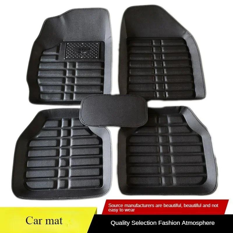 5pcs Premium Easy Clean Waterproof Auto Foot Pad Universal Waterproof PU Leather Durable Car Floor Mats Car Interior Amagi
