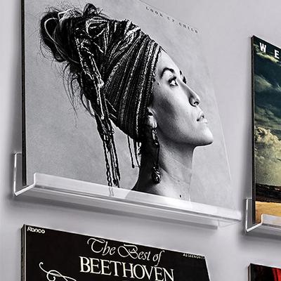 Transparentes Vinyl-Schallplattenregal, Wandhalterung, Vinyl-Halter, Acryl-Album-Schallplattenhalter, Präsentieren Sie Ihre täglichen LPs für die Heimdekoration